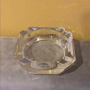 Vintage Clear Glass Square Ashtray